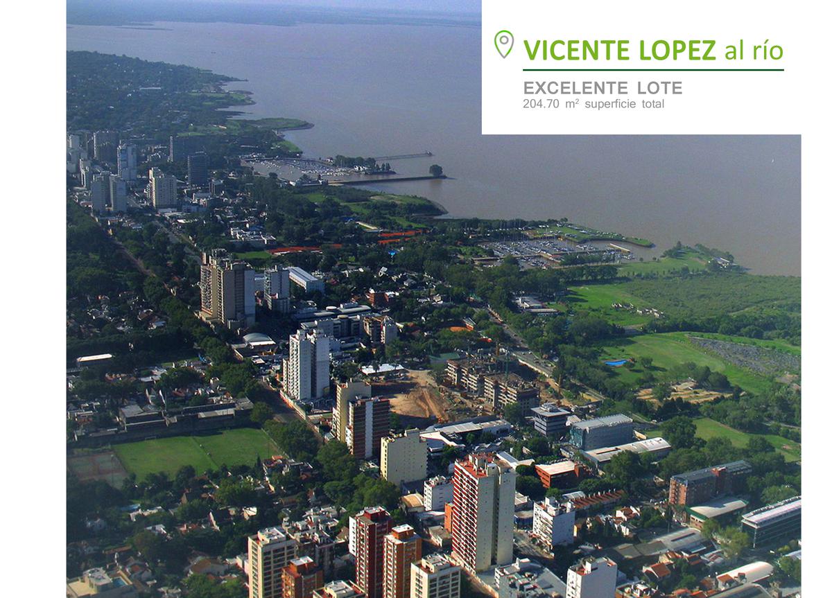 Venta Terreno de 204 m2 totales  - Libertador al Río