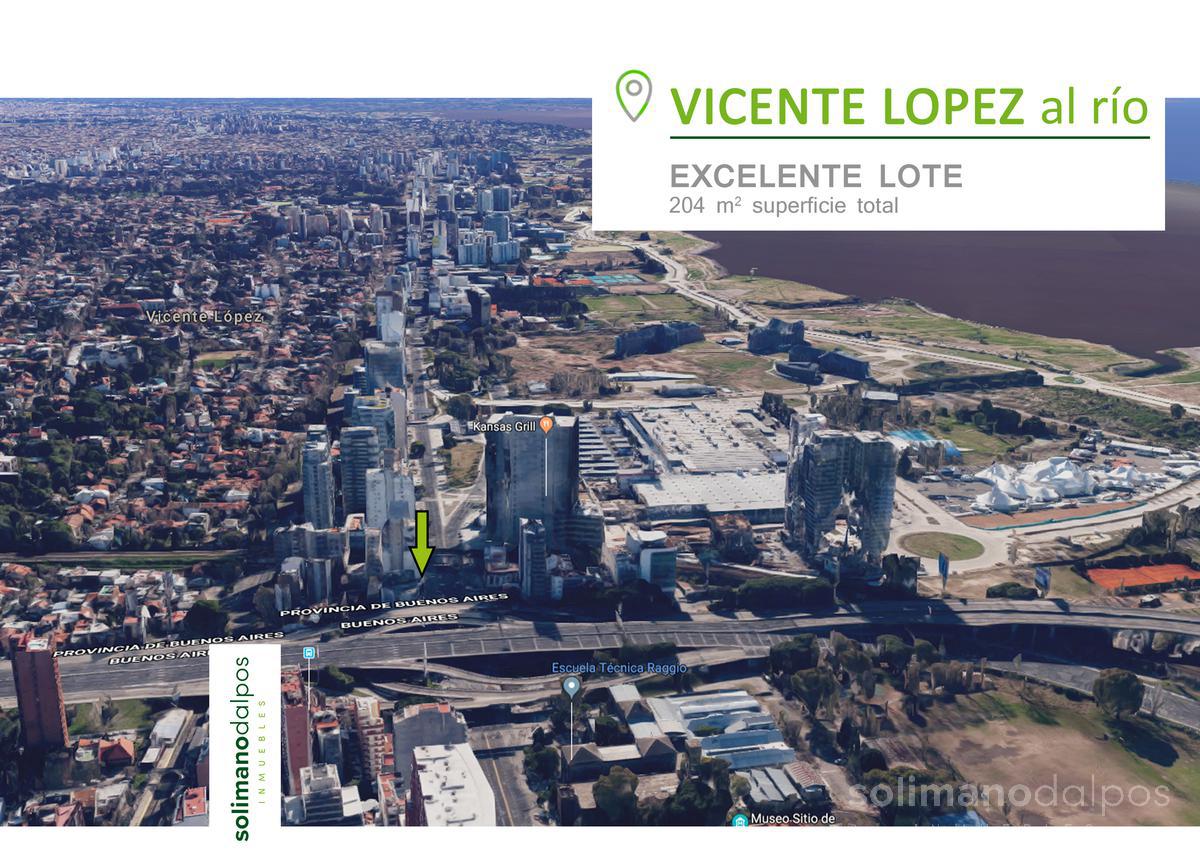 Terreno en venta de 204 m2 superficie - Vicente López